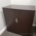 2 door Storage Cabinet Wood Espresso Counter Height